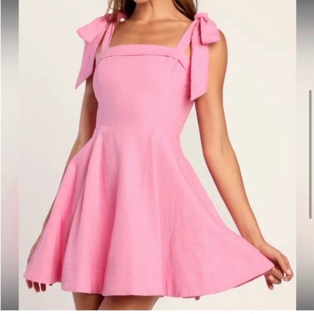 Lulu's Flirtatious Looks Pink Mini Dress - Picture 4 of 12